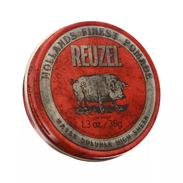 Reuzel Water Soluble High Sheen Pomade - Помада для волос средней фиксации (красная банка) 35 гр