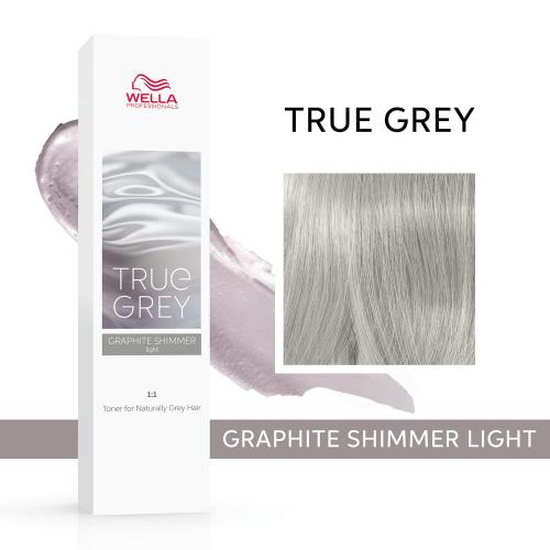 Wella Professionals True Grey Тонер для натуральных седых волос Graphite Shimmer Light Нейтральный серый светлый