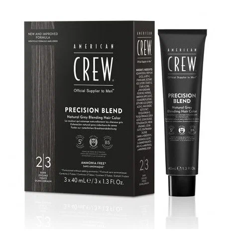 American Crew Precision Blend Камуфляж для седых волос Темный натуральный 2/3 3*40 мл