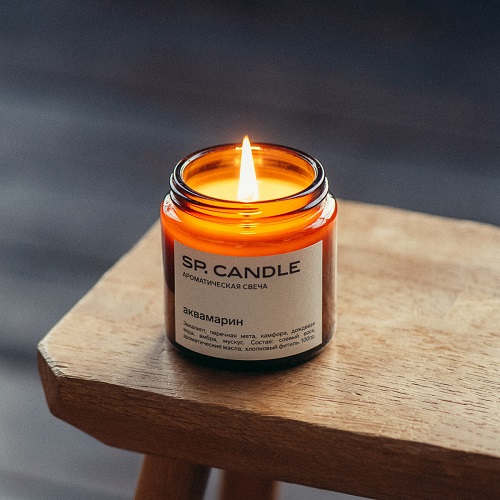 SP Candle Свеча с ароматом Аквамарин 100 г