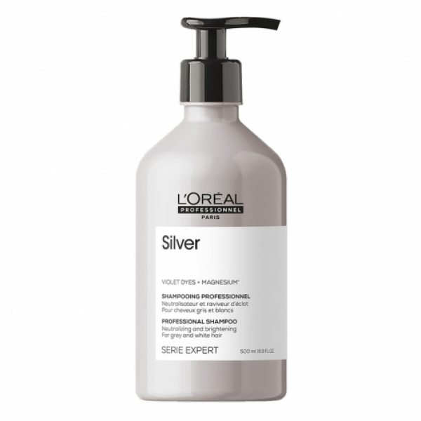 L'Oreal Professionnel Serie Expert Silver Шампунь для нейтрализации желтизны осветленных и седых волос 500 мл
