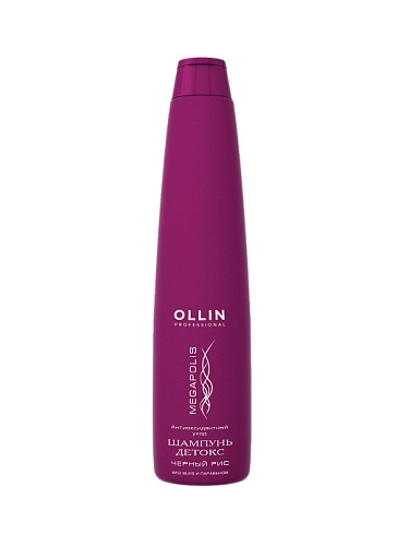 OLLIN Professional MEGAPOLIS Шампунь-детокс для волос на основе чёрного риса 400 мл