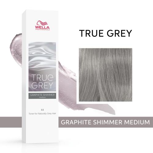 Wella Professionals True Grey Тонер для натуральных седых волос Graphite Shimmer Medium Нейтральный серый средний