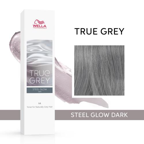 Wella Professionals True Grey Тонер для натуральных седых волос Steel Glow Dark Синий серый тёмный