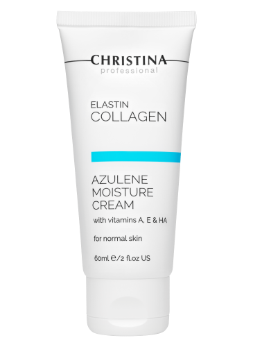 Christina Elastin Collagen Увлажняющий крем для нормальной кожи Эластин, коллаген, азулен Azulene Moisture Cream 60 мл