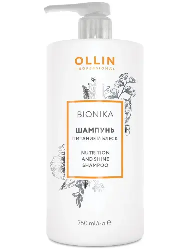 OLLIN Professional BIONIKA Шампунь для волос Питание и блеск 750 мл