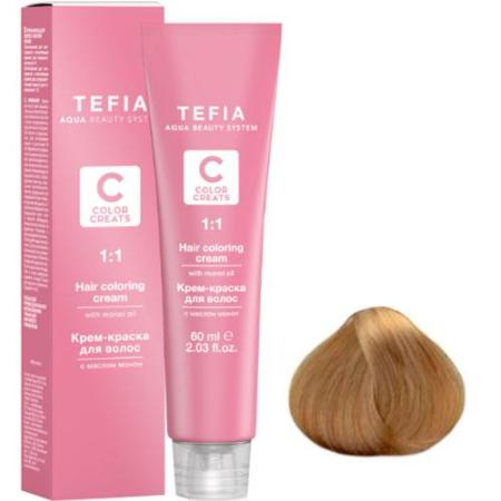 Tefia Color Creats Крем-краска для волос с маслом монои 9.0 Очень светлый блондин