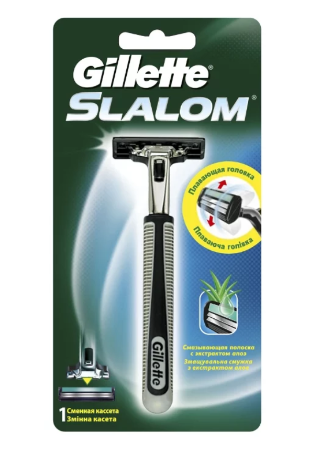 Gillette SLALOM Бритва мужская, 1 сменная кассета Gillette SLALOM Бритва мужская, 1 сменная кассета