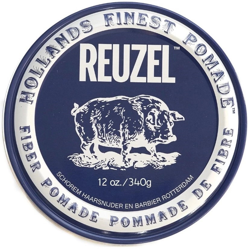 Reuzel Fiber Pomade - Паста для волос подвижной фиксации на водной основе ( темно-синяя банка)340 гр