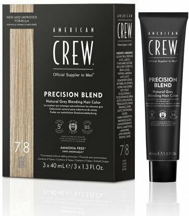 American Crew Precision Blend Камуфляж для седых волос Блондин 7/8 3*40 мл