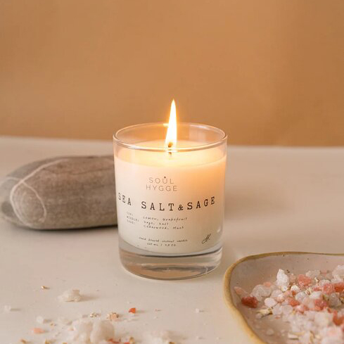 Soul Hygge Свеча Sea Salt & Sage с хлопковым фитилем Soul Hygge Свеча Sea Salt & Sage с хлопковым фитилем
