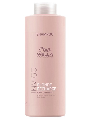 Wella Professionals Invigo Blond Recharge Шампунь-нейтрализатор желтизны для холодных светлых оттенков Cool Blonde Shampoo 1000 мл