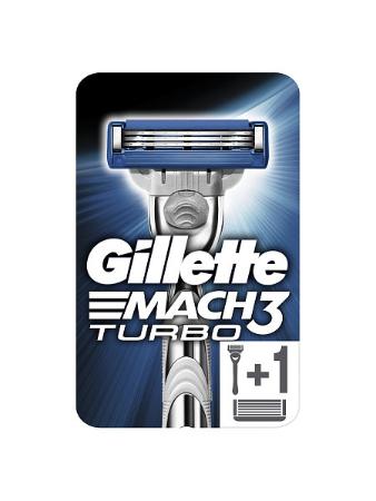 Gillette Mach3 Turbo Бритва мужская, 1 сменная кассета Gillette Mach3 Turbo Бритва мужская, 1 сменная кассета