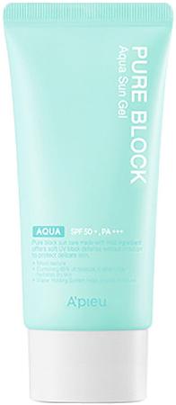 A'PIEU Pure Block Гель для лица увлажняющий солнцезащитный Aqua Sun Gel SPF50+/PA+++ A'PIEU Pure Block Гель для лица увлажняющий солнцезащитный Aqua Sun Gel SPF50+/PA+++