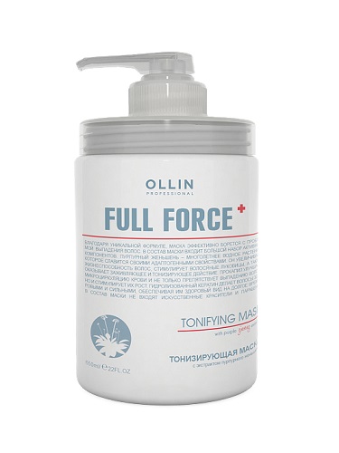 OLLIN Professional FULL FORCE Тонизирующая маска с экстрактом пурпурного женьшеня 650 мл