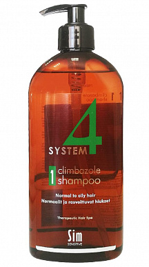 Sim Sensitive System 4 Терапевтический шампунь № 1 для нормальных и жирных волос 500 мл