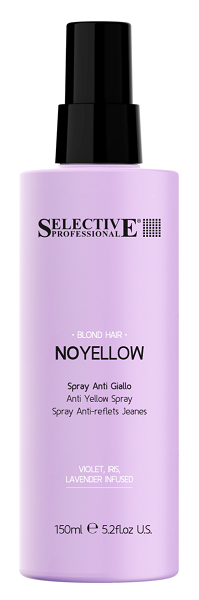 Selective Professional No Yellow Несмываемый спрей для устранения нежелательных желтых оттенков со светлых, обесцвеченных и седых волос 150 мл